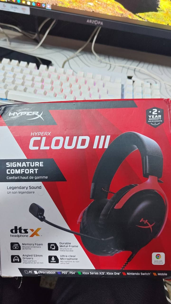 سلام عليكم غراض للبيع 
 B760 ds3h gigabyte         الف150 مستخدم          
H410 m hv3 gigabyte      الف60مستخدم  
Ram 8gb ddr4 2400 vengeance 60 الف
Head set hyper x cloud 3  75الف
توصيل متوفر القطع على فحص  مكاني كراده 
***********
