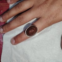 خاتم جزع • قياس ١٧ • صياغة ثقيلة