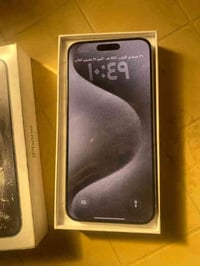 اسلام عليكم ايفون 15برو ماكس لون ابيض مميز ضمان ماستر كامل ملحقات نضاف...