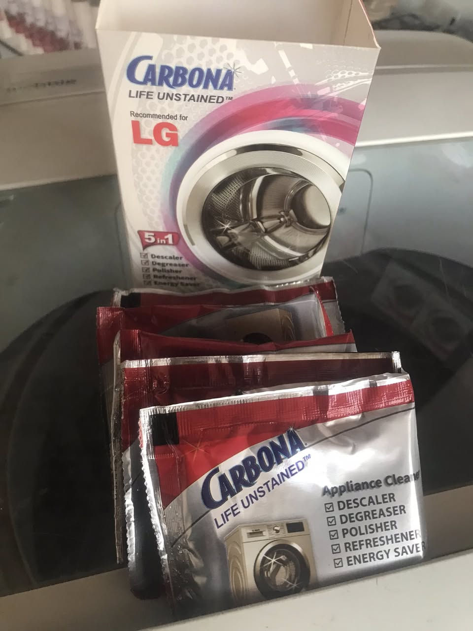 منظف الكاربوني السحري للجمع أنواع الغسالات مع الكره العطرية توجد خدمه توصيل لجميع مناطق الحله للاستفسار الاتصال واتساب ***********
