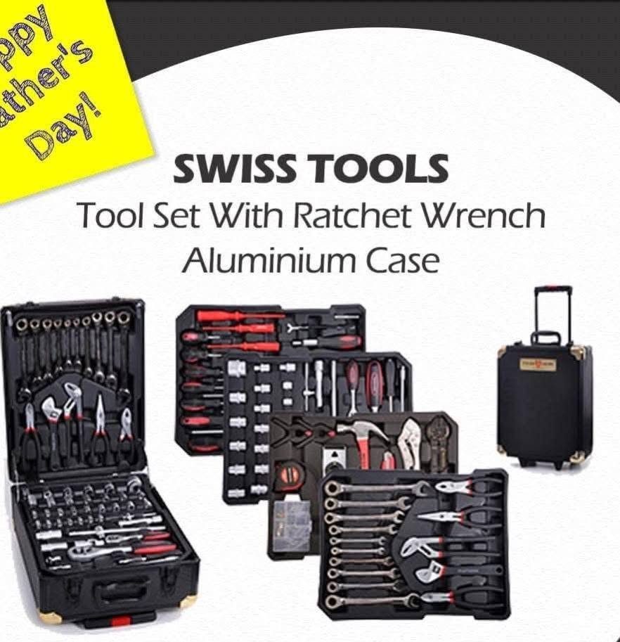 مجموعة أدوات "Swiss Tools" المكونة من 356 قطعة تأتي في حقيبة ألومنيوم وتحتوي على مفاتيح ربط مرنة.المجموعة تشمل كماشات، ومفاتيح سداسية، ومفكات براغي، ومفاتيح ربط بسقاطة مرنة.تحتوي أيضًا على مقبض بت، وموسع، ومطرقة مخلبية، ومنشار يدوي، وشريط قياس.تتميز الحقيبة بمظهر احترافي ومصممة للتخزين المنظم للأدوات.


**إذا كنت صاحب هذا الإعلان وتريد حذفه لأي سبب، رجاءا أرسل رسالة إلى الدعم الفني**