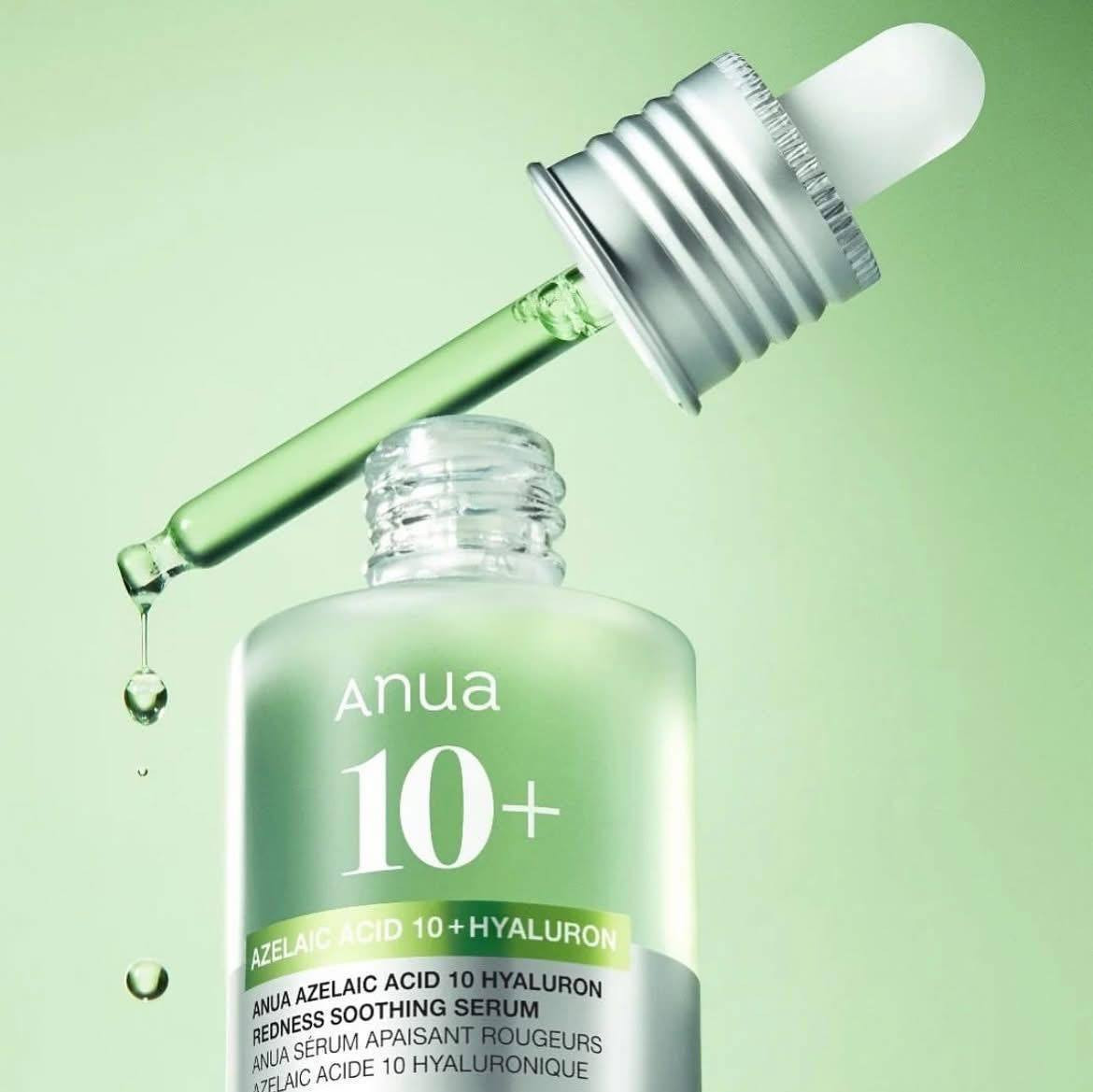 ✨ سيروم ANUA السحري بتركيز 10% أزيليك أسيد!

الحل المثالي لتفتيح التصبغات العنيدة، وخصوصًا بقع ما بعد حبّ الشباب لدى أصحاب البشرة الداكنة، إضافةً إلى تهدئة الاحمرار وتحسين ملمس البشرة بشكل واضح.

⸻

🔹 ليش تختار سيروم أنوا؟
 • يحتوي على 10% حمض الأزيليك الفعّال بتفتيح التصبغات وتخفيف الالتهابات.
 • مهدّئ قوي بفضل السنتيلا الآسيوية والشاي الأخضر.
 • ترطيب عميق ومكثّف بوجود 3 أنواع من الهيالورونيك أسيد.
 • آمن ولطيف على البشرة الحساسة بدون تهيج.

⸻

💡 طريقة الاستخدام:
ضعي 2–3 قطرات على بشرة نظيفة صباحًا ومساءً بعد التونر وقبل المرطب.
      ♥️♥️♥️♥️♥️♥️♥️
#بعقوبة_مجمع الفاروق مقابل رشيد العطار
داخل القيصرية #كوزمتك_عباس الربيعي
#واتساب***********
#متوفر_خدمة توصيل لكافة المحافظات
