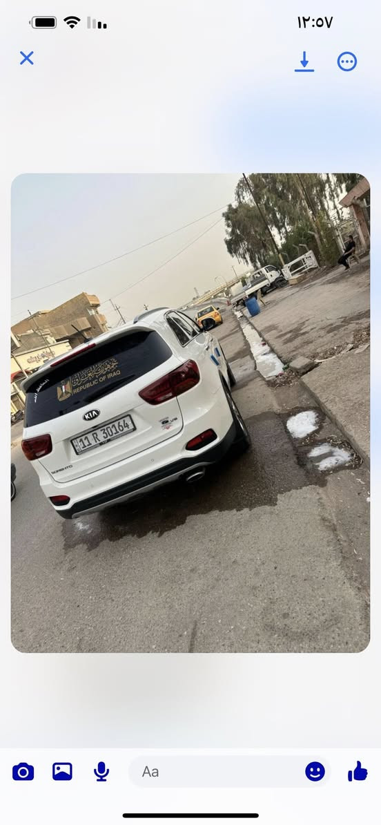 سلام عليكم سورنتو لبيع موديل ١٩سياره جديده ماشيه ميه وربعين بيه صبغ جاملغ الخلفي رقم بغداد نكليزي سته سلندر مكينه جديده تخم تاير سعره ميتين وخمسه وعشرين بيه مجال ***********
