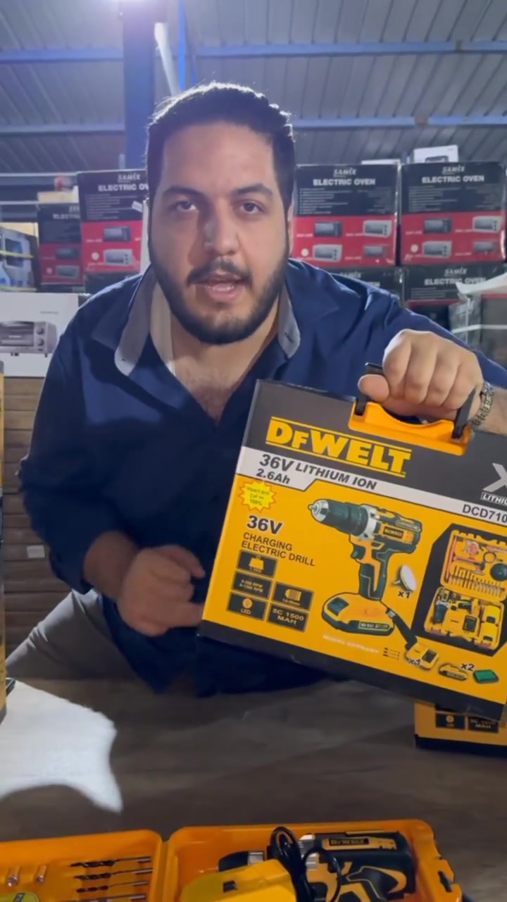 🔥دریل شحن

30V/XWELT

💎عرض مميز دريل شحن + طوبة + عدة كاملة

36V

🔥الميزات المشوقة

تصميم عملي وسهل الاستخدام

سرعتين للتشغيل حتى 1350 دورة / دقيقة

قطع متعددة وسهلة التركيب 

بطاريتان قابلة للشحن + شاحن خاص

حقيبة أنيقة مع مكان علوي لترتيب القطع

❤️‍🔥هيكل قوي من البلاستيك المتين

العدة متكاملة - جاهزة للشغل القوي

مثالي للنجارين الفنيين، وأعمال المنزل

لا تفوت العرض الكمية محدودة
 50 الف فقط وتوصيل مجاني لكل العراق 
تواصل واتساب ***********
