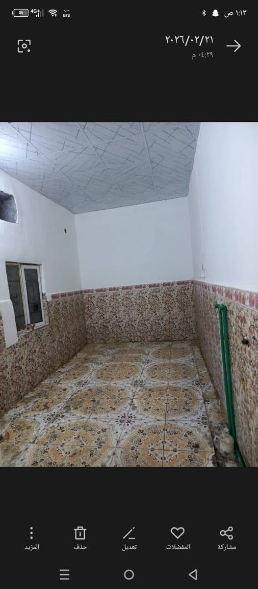 يا الله بيت طابو صرف امامي للبيع مساحة 100متر ناحية سديناوية قرب مدرسة صفي الدين السعر77وبي مجال 
***********
