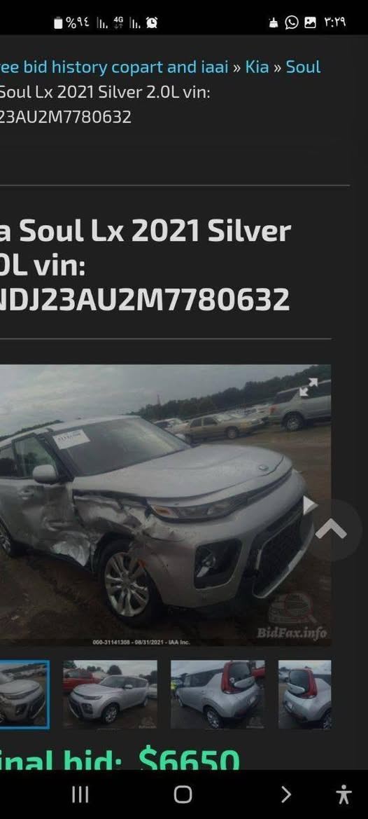 للبيع كيا سول 2021
وارد امريكي الحادث جامرلغ وباب كما مبين في الصور
محرك ٢٠٠٠ دوش المرغوب
سعر البيع 135
اخوان مكلف بالنشر
لأي استفسار الاتصال بالرقم
***********
