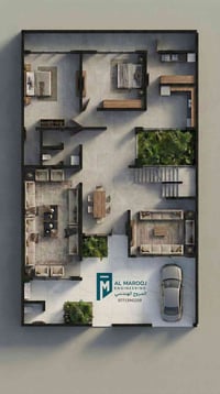 تصميم خارطة 300متر لمنزل في محافظة ديالى منطقة الباوية  لطلب التصاميم ...