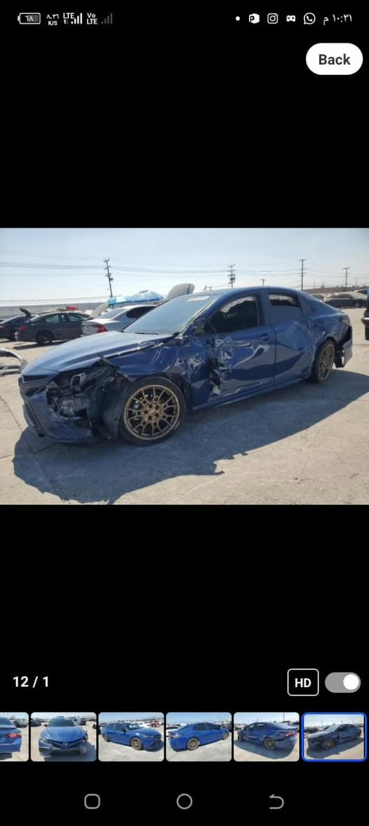 كامري هايبرد 2024 للبيع حادث جاملغ وبابين بدون دواخل سعر 188 ومجال جداً بسيط مكاني بغداد ورقم مجاني ع دوله *********** سياره فول عدى الفتحه
