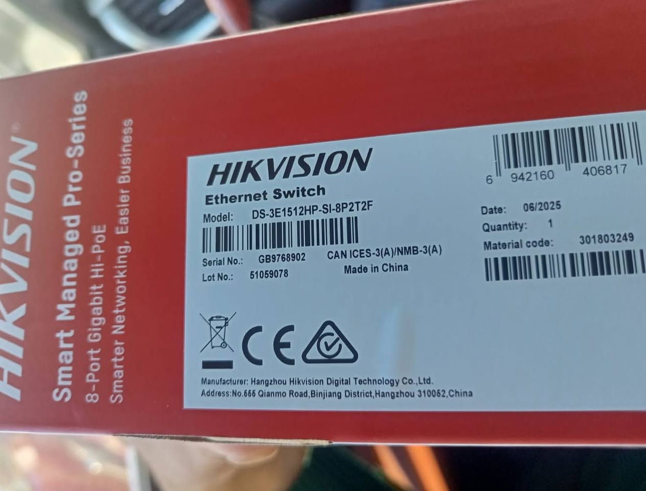 سويج Hikvision POE Managed جديد 
٨ بورت كيكا

٢ بورت SFP

١-٤ ينطيك ٩٠ واط

٥-٨ ينطيك ٣٠ واط

للبيع

السعر ١٤٠ الف

***********
