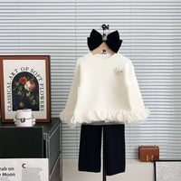 طقم بناتي • خامة جنن • مقاسات 6،7 سنه