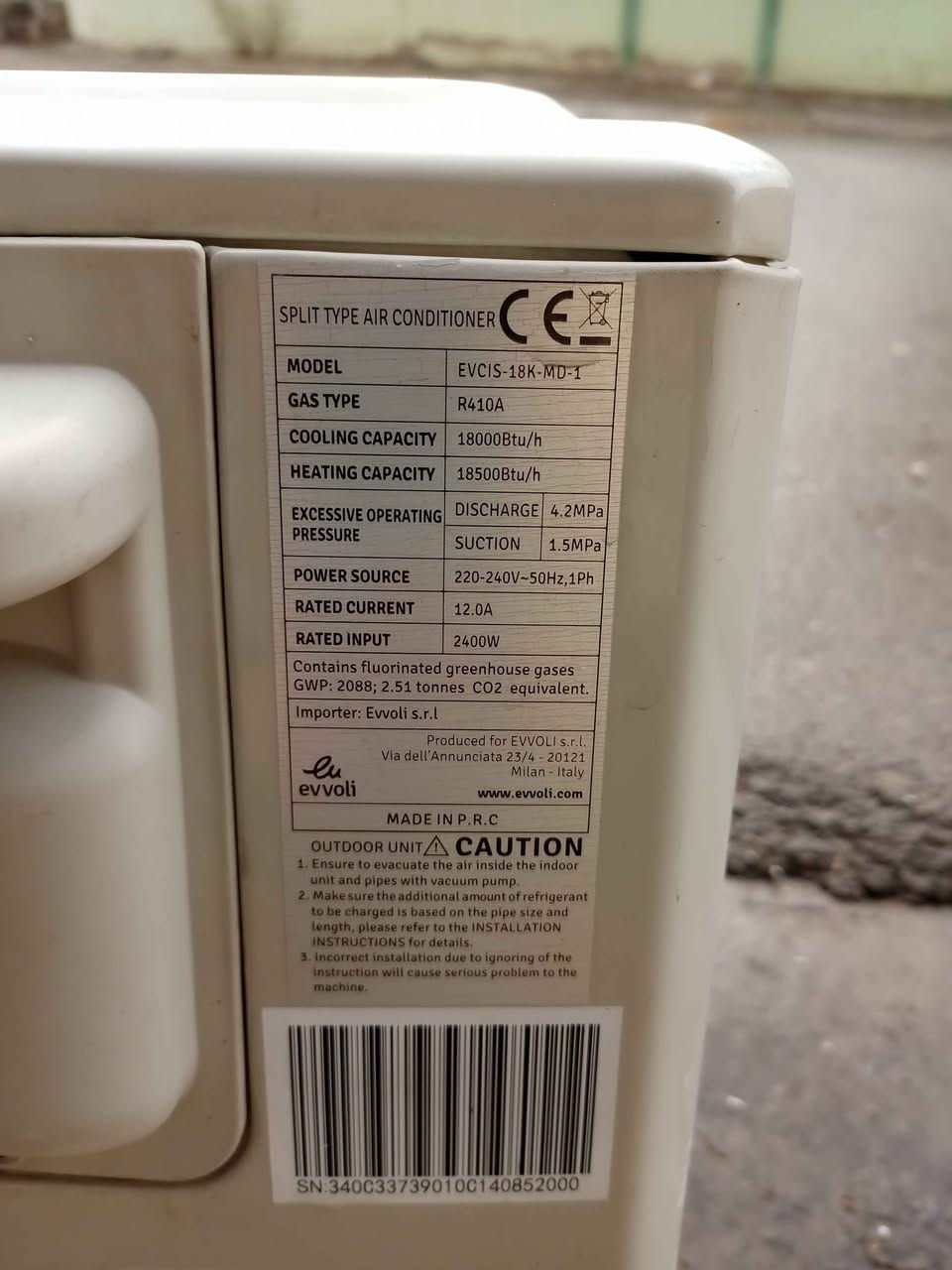 ايفولي حجم طن ونص وضع شركة نظافة 100٪
غاز ٤١٠ضمان شهر السعر ٣٥٠يشمل التوصيل 
موصل قادسية الثانية شارع مقبرة الاربجية مقابل جامع الايمان بالله 
***********
*********** موصل, نينوى
