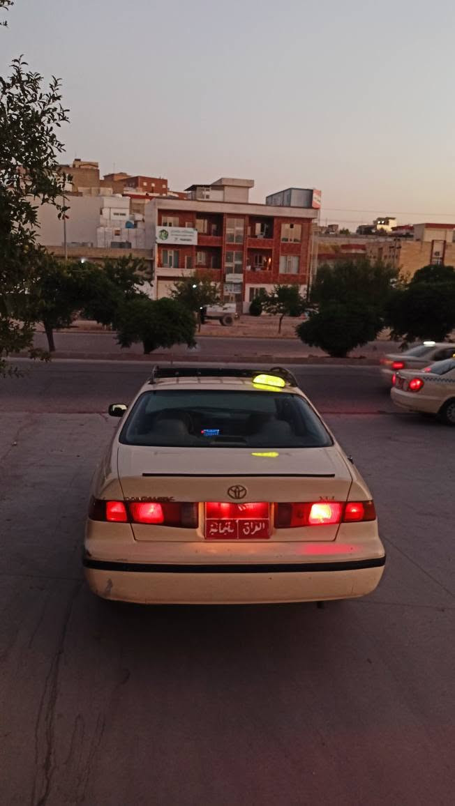 Toyota Camry taxi 🚕 
***********
تۆیۆتا کامری ٢٠٠٢ مەکینە چوار پستۆن کراوە بە غازی قەیوان گێڕ ئۆتۆماتیک تەنها چەمەلەغی سەکنی دەعمە ماڵی دۆستە بێ مەسرف تەبریدی لەسەر سویچ گەرمیو هەموو گیانی ئیش ئەکات مەرجی توندوتۆڵی تازە کراوەتەوە سەیارەکە پاک ماوەتەوە گێڕو مەکینە بەشەرت 
نرخی ٦٥گەڵا و معامەلەیە برایانە 
*********** شربازهير, السليمانية
