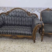 للبيع تخم حلو خشب زان  طبيعي موديل كلاسك  عدد المقاعد 7 السعر 450  حي ...