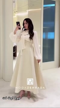 فستان • أورغنزا إيطالي • مقاسات ٣٨-٤٨