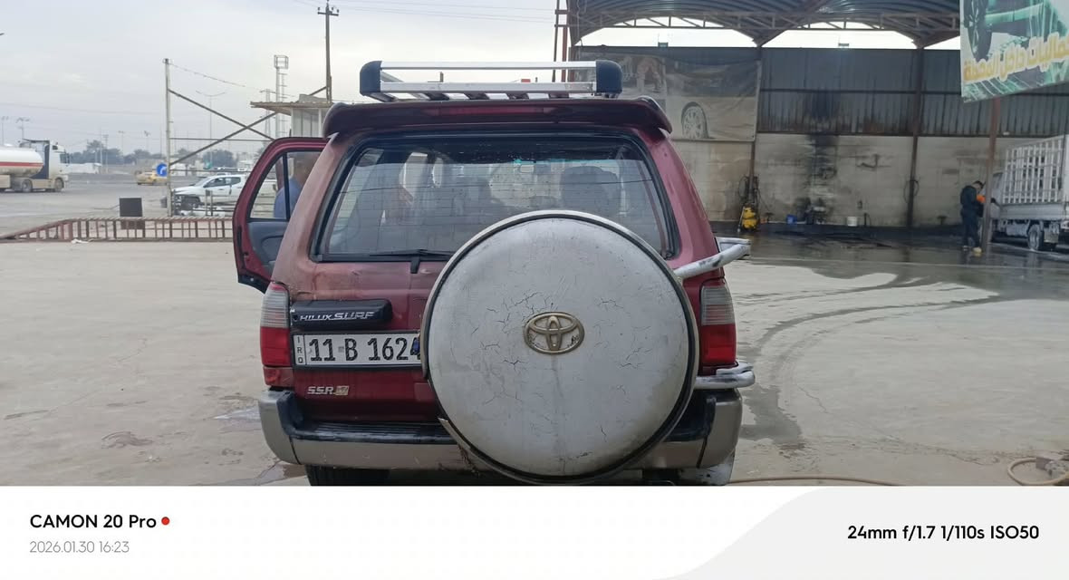 هايلوكس سورف تويوتا ستيشن دبل قماره موديل 1996 شكل 2000 رقم بغداد دولي جديد بسمي لون ماروني غيررر محدد صبغها مكفوله من انقلاب أو جفيه  وشاصي ايضآ بلاد صفر خياس ما بها اي خياس بيها طخه بل البكلايت الي وره السايق مثل ما موضح بل الصور  السياره فول اوتوماتيك كير وجام تخم تيارات باتري تخم سماعات توسان وشاشه ويل باترول ٢٠٢٠ محرك سنتر لوك  سبير تعليك اربعه سلندر بلاد 2700  بلادي ومحوره سياره ستيران محوره بدون لحيم وقص سياره بها فتحتين للستيران يمنه ويسره السياره نظام الحديث نوزل مو كابريته مشط مو جعمقه مجموعه الدفع الرباعي موجوده عندي ودرعها الستيل الامامي هم موجود نواقصها تبريد 
مكاني بغداد العبيدي شهداء الثانيه  السعر(60)وبيهه مجال 

***********
