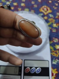 عقيق يماني • شذرة قديمة • فضة ثقيلة