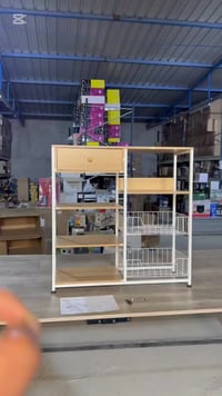 رف ٣ طوابق • جرار علوي • ٨٠×٨٠×٣٠ سم