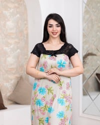 دشداشة نسائي • زبدة مطاط • فري سايز ٩٠ كيلو