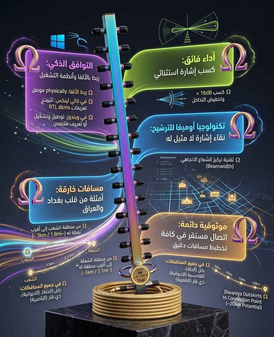 **🚀 وداعاً لضعف الإشارة والتقطيع.. رحب بالوحش الجديد في عالم الشبكات! 👑**
هل تعاني من ضعف الإنترنت أو تحتاج إلى التقاط شبكات بعيدة باحترافية عالية؟ جبنالك الحل النهائي اللي يكسر كل القواعد ويتفوق على أي منافس! 🌐🔥
إليك **"أنتينا ياقي" (Yagi Antenna)** من الفئة العليا (Premium)، الأداة الأقوى والأكثر تطوراً للمحترفين وعشاق الشبكات.
لماذا هذا المنتج يستحق أن يكون عندك بأي ثمن؟ 👇
 * 📡 **قوة سحب جبارة وخارقة:** انسَ المسافات! هذا الوحش مصمم ليسحب إشارة الإنترنت من مسافات بعيدة جداً وبدقة عالية، يلقط الإشارة من مناطق بعيدة (مثل قوة السحب من الشعب أو الشعلة لأقرب نقطة اتصال) ويجيبها لك صافية وبدون تقطيع!
 * 💻 **احترافية "كالي لينكس" (Kali Linux):** مو مجرد لاقط عادي، هذا الجهاز هو الصديق الأول للمحترفين. يتوافق بسلاسة تامة وذكية مع أنظمة "كالي لينكس" والـ Windows، ويدعم الربط المباشر مع أجهزة "الألفا" (Alfa) ليعطيك تحكم كامل وقوة اختراق واختبار شبكات لا مثيل لها. 🐉
 * 🛡️ **متانة حديدية وعمر طويل:** ودع المنتجات الاقتصادية الرخيصة اللي تخرب بعد شهرين وتتأثر بالهواء والمطر. منتجنا مصنوع من خامات صلبة جداً ومكثفات عالية الجودة مصممة لتحمل أقسى الظروف الجوية العراقية. هذا منتج "يعيش وياك" سنين! 🛠️
 * 💎 **أداء الفئة العليا (Premium):** كسب إشارة استثنائي (Gain حقيقي) مع تكنولوجيا "أوميغا" لترشيح وعزل التشويش. النتيجة؟ إشارة نقية 100% وتفوق تام على كل اللواقط التجارية بالسوق.
**لا تساوم على جودة اتصالك ولا ترضى بالبدائل الضعيفة.. انتقل لمستوى الاحتراف الحقيقي!** 🚀
⏳ **الكميات محدودة جداً والطلب عليه نار!** لأن الأداء الخارق والراحة ما تتقدر بثمن.
📩 **راسلنا بالخاص الآن للحجز أو اكتب "مهتم" بالتعليقات وراح نتواصل وياك فوراً!** 👇
#ياقي #انترنت_سريع #كالي_لينكس #عراق #بغداد #شبكات #تقنية #احتراف #Alfa #KaliLinux #YagiAntenna


**إذا كنت صاحب هذا الإعلان وتريد حذفه لأي سبب، رجاءا أرسل رسالة إلى الدعم الفني**