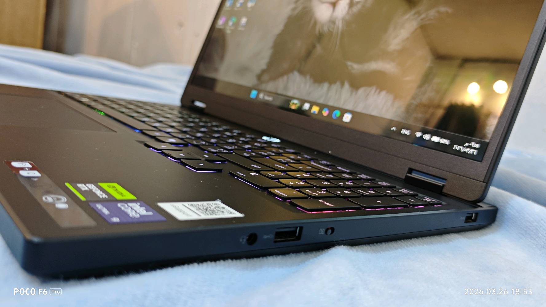 سلام عليكم . labtop lenovo legion 5 للبيع الاستخدام اقل من 48 ساعة
Lenovo Legion 5 15IAX10

CPU - Intel® Core Ultra 9 275HX 

GPU - NVIDIA® GeForce RTX™ 5070 8GB GDDR7

15.1" WQXGA 2k 165Hz, hdr 

RAM - 1x 32GB SODIMM DDR5-5600 

STORAGE - 1TB M.2 2242 PCIe® 4.0x4
 مكاني بعقوبه 
رقم للتواصل واتساب ***********