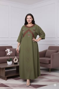 دشداشه نسائي • كشمير ايطالي • مقاسات ٢XL-٥XL