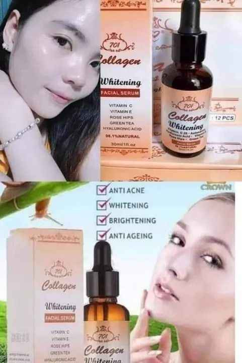 #سيروم_701 
جهزي بشرتك ووجهك للعيد 👌👌 وخلي الكل يسألك شنو مدايرة مع ❤❤❤❤

🚨🚨 سيروم  الكولاجين 😌😌
 
السيروم الخرافي 👌👌
 سيروم الكولاجين 🫶🏻🫶🏻مصل تفتيح الوجه بالكولاجين يتكون من الكولاجين وفيتامين A و E الذي يرطب ويشد البشرة ويقلل الخطوط الدقيقة على الوجه  مصل تفتيح الوجه بالكولاجين مع فيتامين سي👍  سيروم بتركيبة ناعمة غير لزجة تحتوي على تفتيح وكولاجين وفيتامين سي وغني بمكافحة الشيخوخة.  مع الاستخدام المنتظم ، يمكن أن يخفي المسام و التجاعيد الدقيقة على الوجه ويجعل بشرة الوجه تبدو مشرقة وصحية وناعمة.  طريقة الاستخدام: ضع 2-3 قطرات من السيروم على راحة اليد ثم ضعه على بشرة الوجه التي تم تنظيفها حتى خط العنق بالتساوي.  استخدمي السيروم قبل استخدام الكريمات أو مستحضرات التجميل الأخرى في الصباح والمساء بانتظام

سيروم #701 بغداد, العراق


**إذا كنت صاحب هذا الإعلان وتريد حذفه لأي سبب، رجاءا أرسل رسالة إلى الدعم الفني**