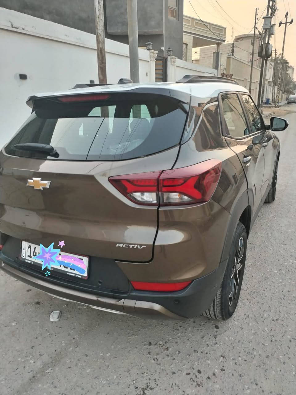 السلام عليكم
بيع أو مراوس
سياره أنضف من الصور

شوفرليت تريل بليزر Activ
موديل ٢٢
السعر ١٦٣  مجالها قليل
حادثها ضربه في الچاملغ الخلفي راجع بارد،، مكفول عدا هذه الضربة التي ذكرت
 السنوية بأسمي لغاية
٢٠٣٠
اللون بني 
دواخل أسود على بيجي
ايرباك سليم 
ذاكرة مقاعد
مكيف
زجاج كهربائي
نظام أنذار
سنتر لك
كراسي  مدفئه
USB/AUX مدخل
مقاعد جلد
اكياس هوائيه
مقاعد رياضيه
تحكم مقاعد كهرباء
مقعد خلفي كهرباء
تحكم مقود
مقود مدفئة
محرك ١٣٠٠ تيربو
***********
