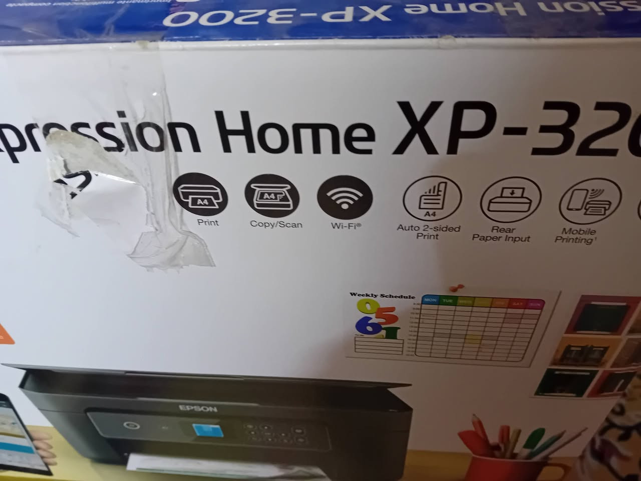 Expression Home XP-3200
Print: طباعة
Copy/Scan: نسخ/مسح ضوئي
Wi-Fi: واي فاي
Auto 2-sided Print: طباعة تلقائية على الوجهين
Rear Paper Input: إدخال الورق من الخلف
Mobile Printing: طباعة الهاتف المحمول
طابعه جديدة سعر 125 نهائي


**إذا كنت صاحب هذا الإعلان وتريد حذفه لأي سبب، رجاءا أرسل رسالة إلى الدعم الفني**
