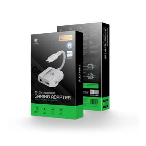 Plextone GS1 2in1.
الوظيفة: يتيح لك الشحن والاستماع إلى الصوت عبر سماعة رأس مقاس 3.5 ملم في نفس الوقت. 
الشحن: يدعم شحن سريع بقدرة تصل إلى 60 واط (PD). 
الصوت: يوفر صوتًا عالي الدقة (Hi-Res) بتردد 24bit/96kHz لتجربة ألعاب غامرة. 
التوافق: مصمم للاستخدام مع الهواتف الذكية والأجهزة اللوحية وأجهزة الكمبيوتر المحمول التي تحتوي على منفذ Type-C.


**إذا كنت صاحب هذا الإعلان وتريد حذفه لأي سبب، رجاءا أرسل رسالة إلى الدعم الفني**