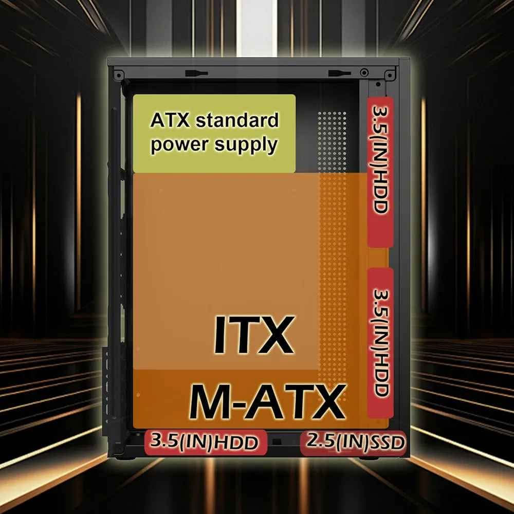 🖥️ كيس كمبيوتر صغير الحجم M-ATX / ITX 🔥

(واجهة الكيس الأمامية بتصميم أنيق وشبكة تبريد احترافية)

---

⚡ المواصفات الفنية:

اللوحة الأم: يدعم M-ATX و ITX

مزود الطاقة: يدعم ATX Power Supply القياسي

التخزين:

3 × هاردات 3.5" HDD

2 × أقراص 2.5" SSD

المراوح:

يدعم مروحتين 120mm
و مروحة 80mm إضافية
(الكيس لا يحتوي على مراوح مرفقة)

المعالج: يدعم مبرد هواء بارتفاع حتى 135mm
كارت الشاشة:
بدون مراوح أو هاردات: الطول الأقصى 250mm
مع مراوح وهاردات: الطول الأقصى 225mm

🎛️ الواجهات الأمامية:

1 × USB 3.0

1 × USB 2.0

منفذ HD Audio
أزرار تشغيل وإعادة تشغيل
📐 الأبعاد:
الطول: 35.3 سم
العرض: 16 سم
العمق: 26.5 سم
🎨 المميزات:
تصميم ميني كيس صغير الحجم وخفيف الوزن
فتحات تهوية واسعة لتعزيز تبريد الجهاز
هيكل معدني قوي وثابت
واجهة أمامية شبكية لتبريد أفضل
🛠️ الحالة:
جديد 100% ✅
لم يُستخدم

السعر 50الف

التوصيل لجميع المحافظات 6ألف عمارة, ميسان


**إذا كنت صاحب هذا الإعلان وتريد حذفه لأي سبب، رجاءا أرسل رسالة إلى الدعم الفني**