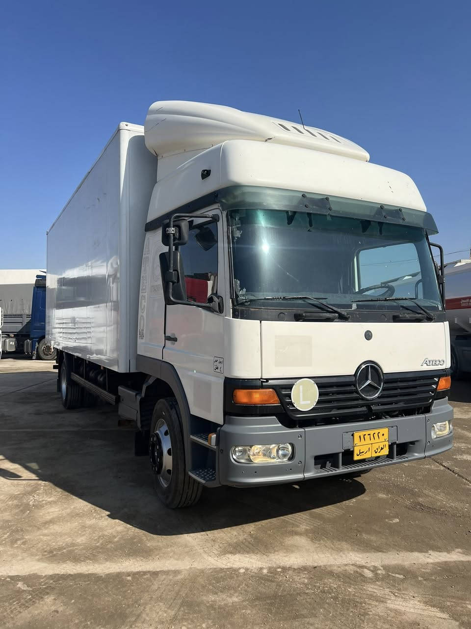 السلام عليكم اقرأ تفاصيل واتصل ❤️✅
اتيكو موديل 2003 حجم 12.23 
مواصفات هاف تبريد دبل مناميه سنويه جديده 
طول 7.10 متر 8 برغي 6 بستن كفاله عامه 
سياره حلوه و نظيفه رقم الهاتف قحطان معرض 
*********** كورك *********** اسيا 
معرض ابو قحطان واولاده العنوان موصل برطله سهل نينوى
