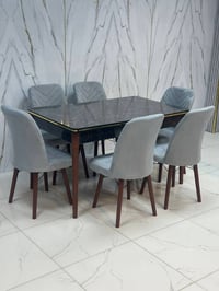 طاولة طعام • سلايد تركي • ٦ كراسي