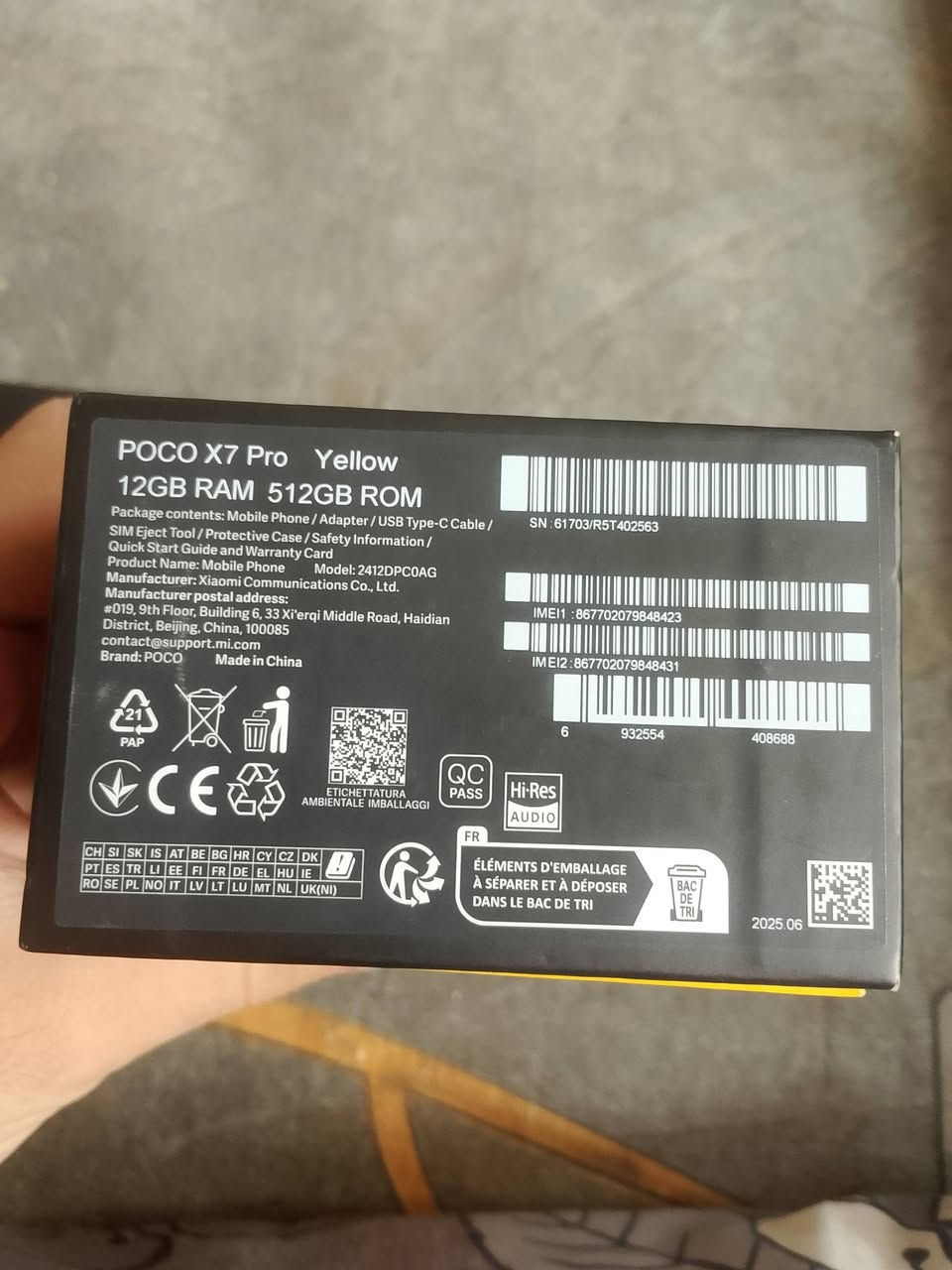 بوكو اكس 7 برو 
ذاكره512 
داخلي 12
بوبجي 120 فريم 
جديد كامل ملحقات وفقط جامه مال عدسه نضربت كامره مبيها ايشي يعني تخلي جامه ب5 الف وبس *********** وتساب فقط
