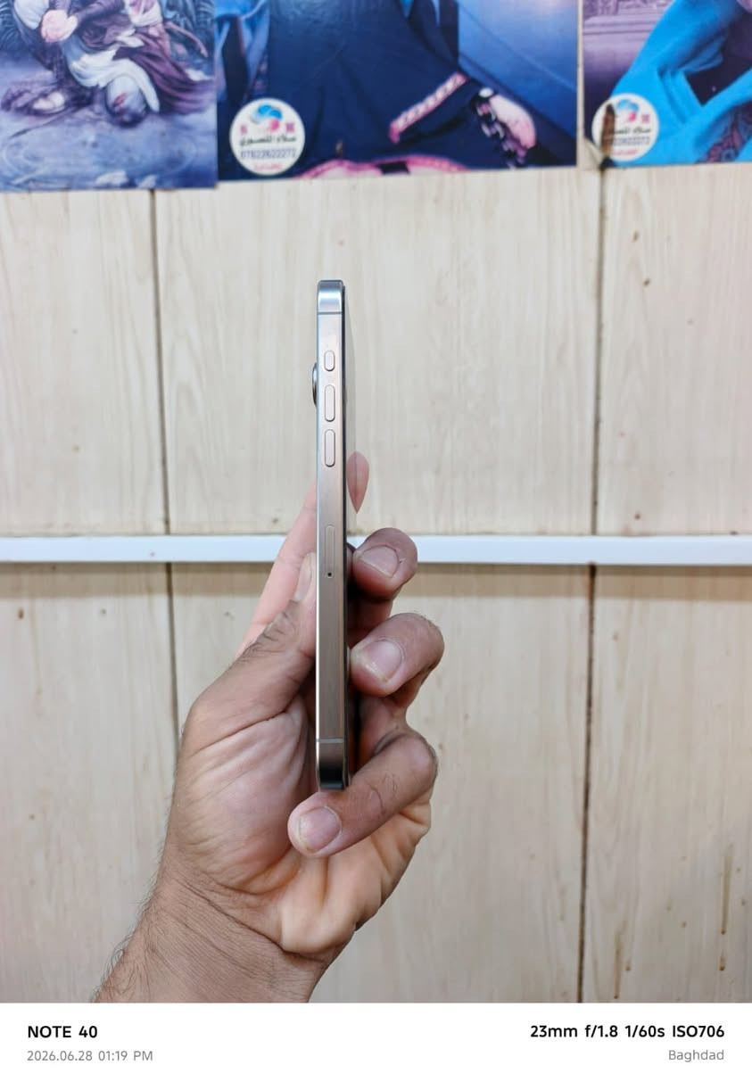 سلام عليكم ايفون 15برو ماكس مكفول بطاريه 99  مشحون 150جهاز جديد انتهاء صلاحيته بشهر ١٢ذاكره 256 مكاني بابل شوملي شراي خاص  ورقمي ***********
