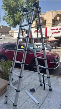 درج تلسكوبي ٥م • ألمنيوم قوي • تحمل ١٥٠كغم