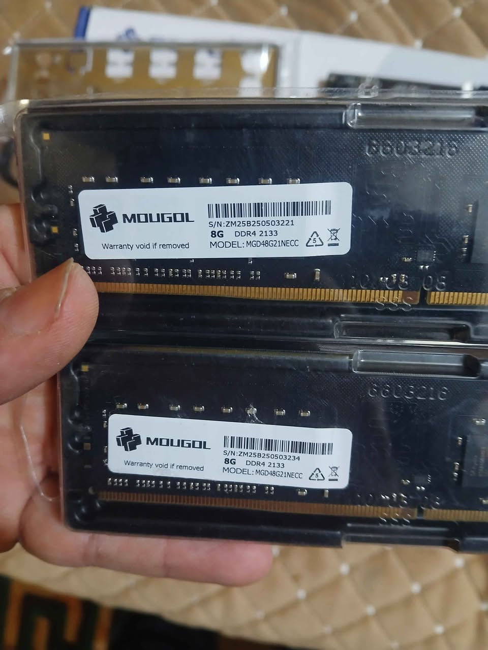 مذربورد DDR4 +معالج +رامات قطعتين حجم القطعه 8GB  بهل شكل متواجد خاص توصيل موجود بغداد وجميع المحافظات بغداد, العراق


**إذا كنت صاحب هذا الإعلان وتريد حذفه لأي سبب، رجاءا أرسل رسالة إلى الدعم الفني**