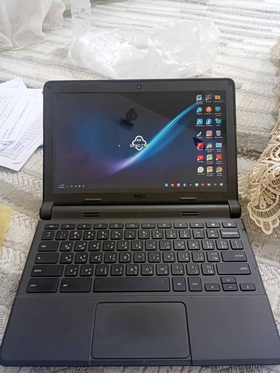 لابتوب مالت دراسة دل كروم لمس السعر ٧٥
شغال ذاكرة ٣ ساعة وياه شاحنه
*********** عمارة, ميسان
