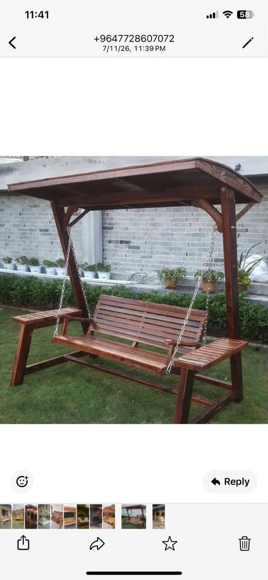 دروسکردنی جۆلانەو کورسی ناو باخچە و حەدیقە بە داری سروشتی لەسەر خواستی کڕیار ***********
