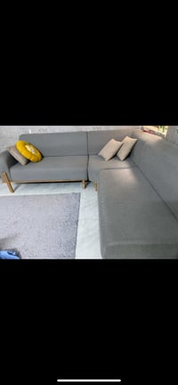 كورنر قماشه كتان رصاصي  ابعاده 390*310