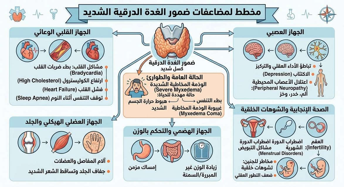 هو نقص تدريجي وحاد في حجم الغدة الدرقية ونشاطها، مما يؤدي إلى تراجع قدرتها على إفراز الهرمونات الأساسية (T_3 و T_4) المسؤولة عن تنظيم عمليات الأيض (التمثيل الغذائي) وإنتاج الطاقة في الجسم.
في حال الاصابة بهذا المرض يجب مراجعة الطبيب الجراح بأسرع وقت ممكن تجنبا للمضاعفات الخطرة. 

للاستفسار يمكنكم التواصل على الرقم / واتس اب 
***********
***********
***********
***********
***********

المحمودية شارع الاطباء مجاور حسينية بيت النجار مقابل اسواق دار النجار مجاور صيدلية النبض  مجاور مختبر الفا بلس قرب المختبر الدولي للتحليلات المرضية المختبر الدولي Global Lab  مجمع ابن سينا الطبي  

#المحمودية
#المحموديه
#مجمعات
#مجمعات_طبية 
#اكسبلور 
#اكسبلور_فولو
