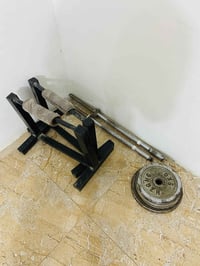 بار فتحة ضيقة 150cm+اوزان 30كيلو حمالات غطس للتواصل ع الخاص او ع الرقم...