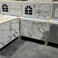 ملحق تعليك • كاونتر أرضي ١م • سنك مغسلة مرمر