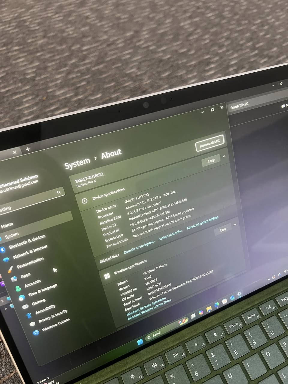 بيع فقط
سيرفس برو x
13.3 2k ips لمس ينفصل 
معالج sql1 سناب دراغون 
رام ٨ غيغا 
هارد 128 و قابل للزياده 
المواصفات 
Face ID 
بطارية يدوم ٨ ساعات 
كيبورد ينفصل 
٢ كاميرا 720 HD خلفي و امامي 
 مكان تبديل الهارد دون فتح الجهاز 
و بعد … 
بيع فقط  
السعر ٥٠٠ الف


**إذا كنت صاحب هذا الإعلان وتريد حذفه لأي سبب، رجاءا أرسل رسالة إلى الدعم الفني**
