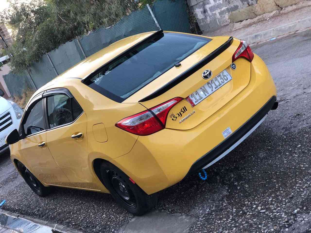 سلام عليكم كورلا 2014🎖️
( بغداد بسمي) رقم دولي مشروع وطني دفتر بانزين ✅
تخم ويل وتاير جديد صدر امامي خلفي✨
 دوشمه سياره مابيه نقص برغي جاهزه 
السعر (136$ )وبيه مجال وكلشي اكو بل سوك 
للاتصال (***********)☎️
