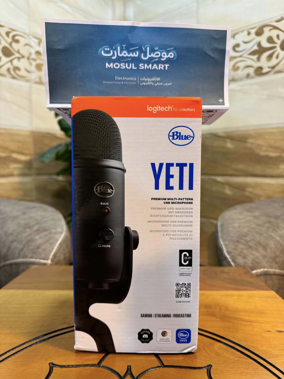 السلام عليكم
مايك 🎙️ احترافي ماركة لوجتك جديد كامل ملحقات وهذا شرح
 هذا المنتج هو ميكروفون Blue Yeti من Logitech، المصمم للبث والتسجيل.يتميز الميكروفون بنمط "Tri-capsule" الثلاثي الذي يتيح التسجيل في أي موقف تقريبًا.يوفر أنماط تسجيل متعددة (قلبي، ثنائي الاتجاه، متعدد الاتجاهات، وستيريو) لبيئات تسجيل مختلفة.يتضمن عناصر تحكم في الكسب ومخرج سماعة رأس للمراقبة بدون تأخير.يتصل مباشرة بجهاز الكمبيوتر أو اللابتوب عبر كابل 
انطونا بيه سعر وبالعافية🌹


**إذا كنت صاحب هذا الإعلان وتريد حذفه لأي سبب، رجاءا أرسل رسالة إلى الدعم الفني**