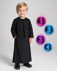 دشداشه ولادي • مقاس ١-٤ سنه • درزن
