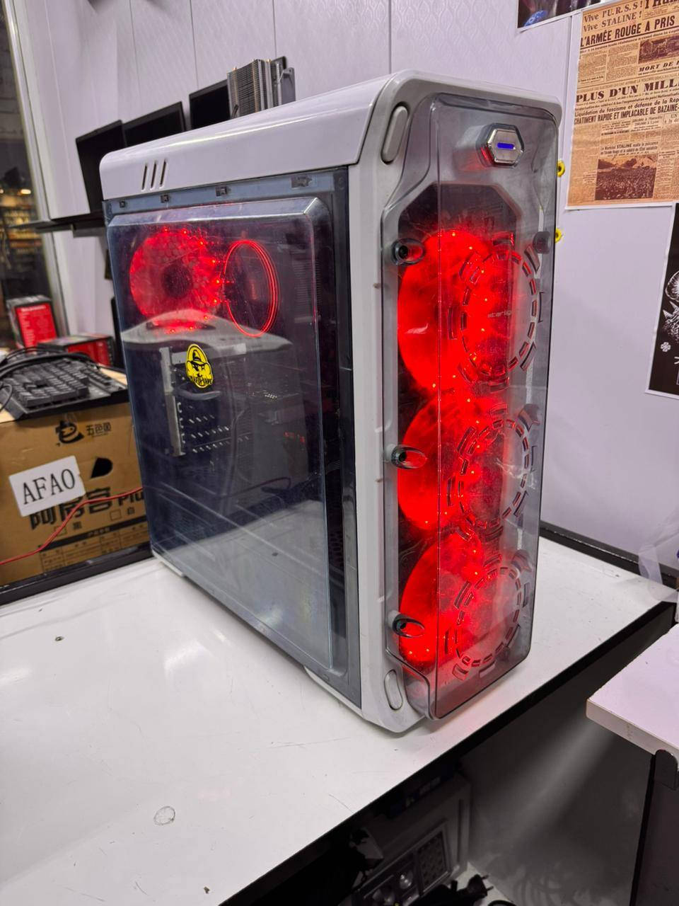 تحية طيبة شبابنا وحبايبنا ❤️
تجميعة مرتبة كل القطع براندات حلوه المواصفات 💚 :

R5 3600
6Cores / 12Thread

CPU COOLER RGB

RAM 16 3200

M.B B450 MSI GAMING X PLUS

GTX 1660 Super 6GB 2Fans

Storage : SSD256 - HDD500GB

PSU 650W Mass 80% Plus 

CASE White Gamemax + 4FAN RED

السعر 580 ألف سعر نهائي 

متوفر توصيل لكافة المحافظات ❤️


**إذا كنت صاحب هذا الإعلان وتريد حذفه لأي سبب، رجاءا أرسل رسالة إلى الدعم الفني**