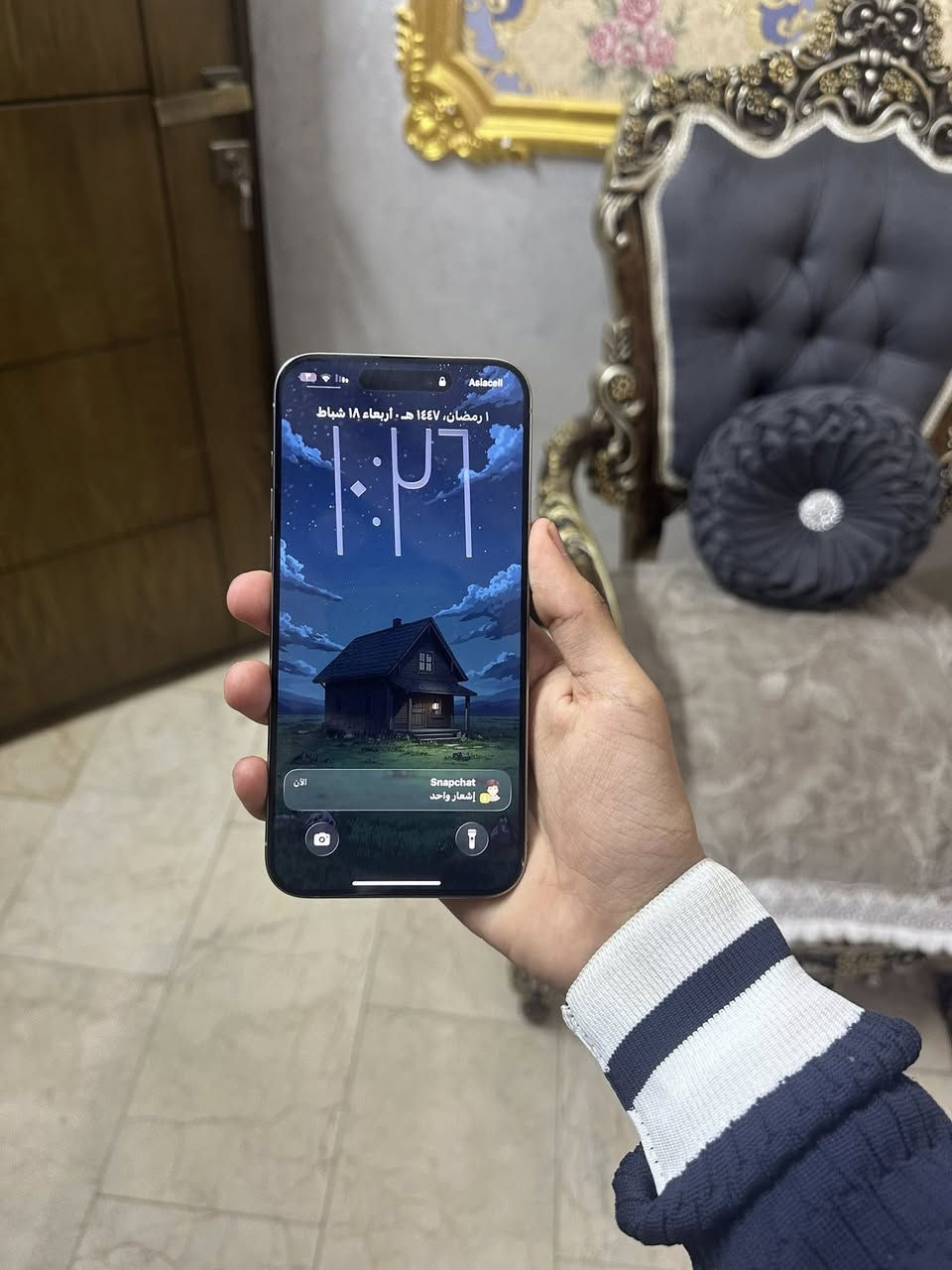 سلام عليكم ايفون 15 برو ماكس ذاكره 256 لون مفضّل تيتانيوم مثل مموضح بس ضهر فقط جهاز نضيف حيل الله شاهد كدام عينك تفحص نضافه 100 .. بطاريه87 ممبدل بي آي شي شرط فحص ضمان مكاني تكريت البوعجيل سعر 990 بي مجال حك جيه الله شاهد جهاز ع أيدي ***********
