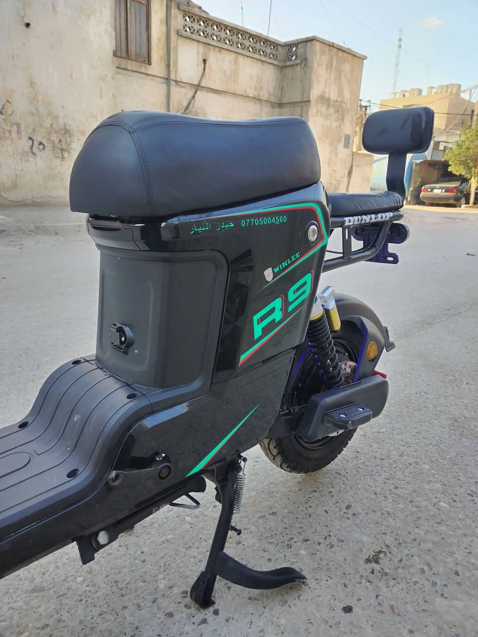 السلام عليكم دراجه R9 نضيفه وكامله لون اسود الدراجه. 5 بطاريات شركه ونلي سرعه 99
دراجه تجي بصمه تشغيل عن بعد 
وسويج كارت تشغيل NFC 
وياه شاحنه الاصليه البلاديه ودراجه تحتوي نشرات لد امامي خلفي وتحتوي على لايت زنون ثلجي ومري اصلي 

السعر 375 وبيه مجال 
العنوان بغداد الامين 
للاستفسار ***********
