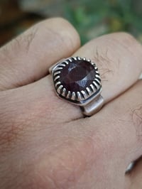 ياقوت رماني خاتم بحجر الياقوت الأفريقي صياغة ثقيلة  بغداد _ القاهرة ال...